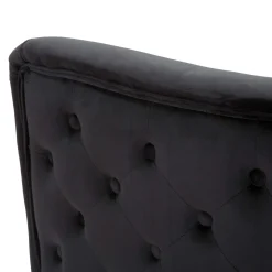 Poltrona Nero oro Rivestimento in Velluto Braccioli 76x74x71h cm, Materiale Struttura in Metallo - StIves