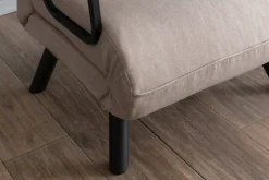 Poltrona reclinabile in tessuto con braccioli beige - Keoni