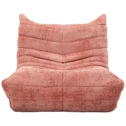 Poltrona Rosa Rivestimento in Tessuto Bouclè Materiale Struttura in Tessuto 27x27x108h cm, Altezza Seduta 45 cm - Battam