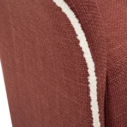 Poltrona Rosso Bianco Base Girevole Braccioli 84x66x80h cm, Materiale Struttura in Metallo - Toamas