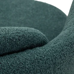 Poltrona Verde Ottanio Nero Base Girevole Braccioli 70x72x75h cm, Materiale Struttura in Legno Nobilitato - Morond