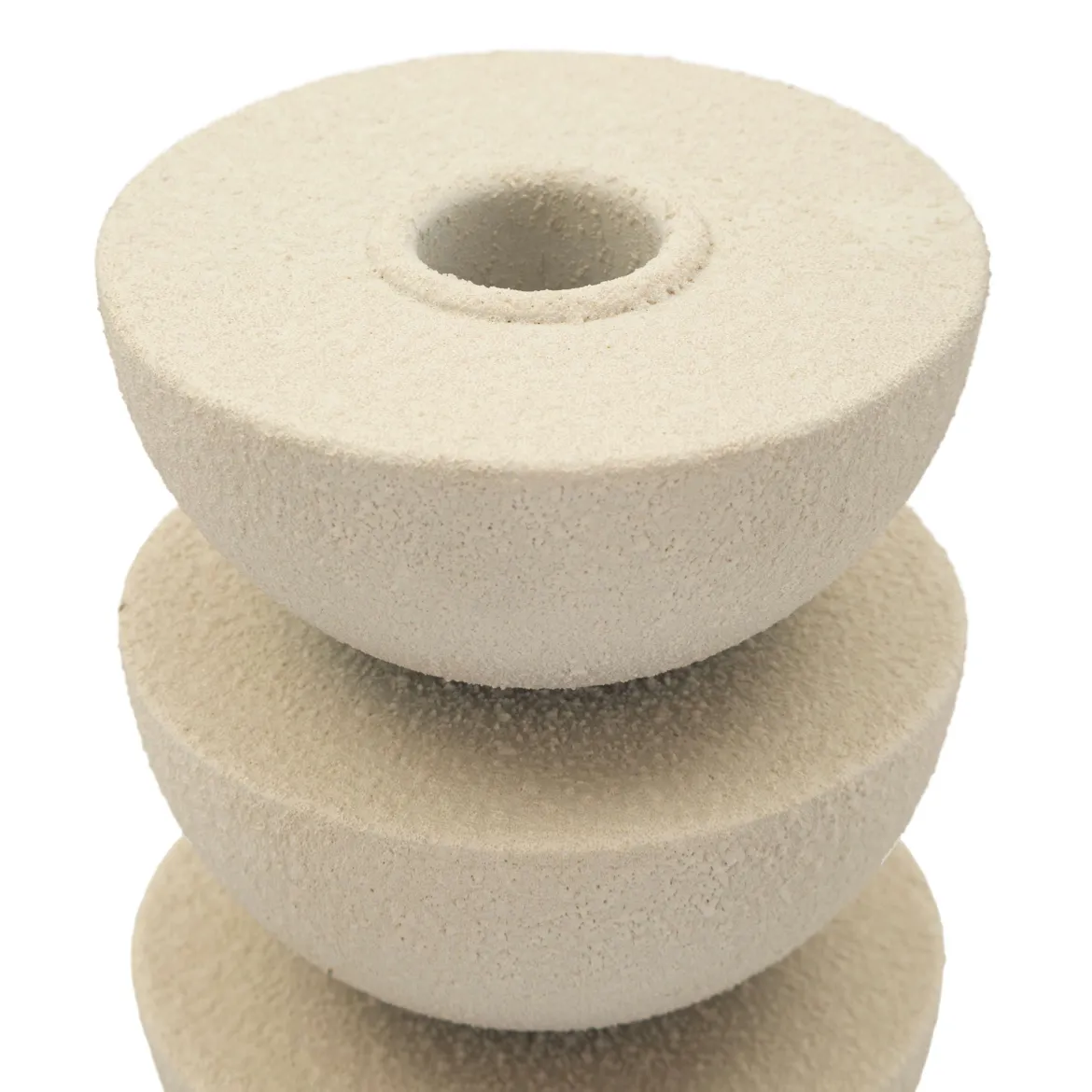 Portacandela Bianco Crema Sfumatura Colore Struttura Crema, - Faratite