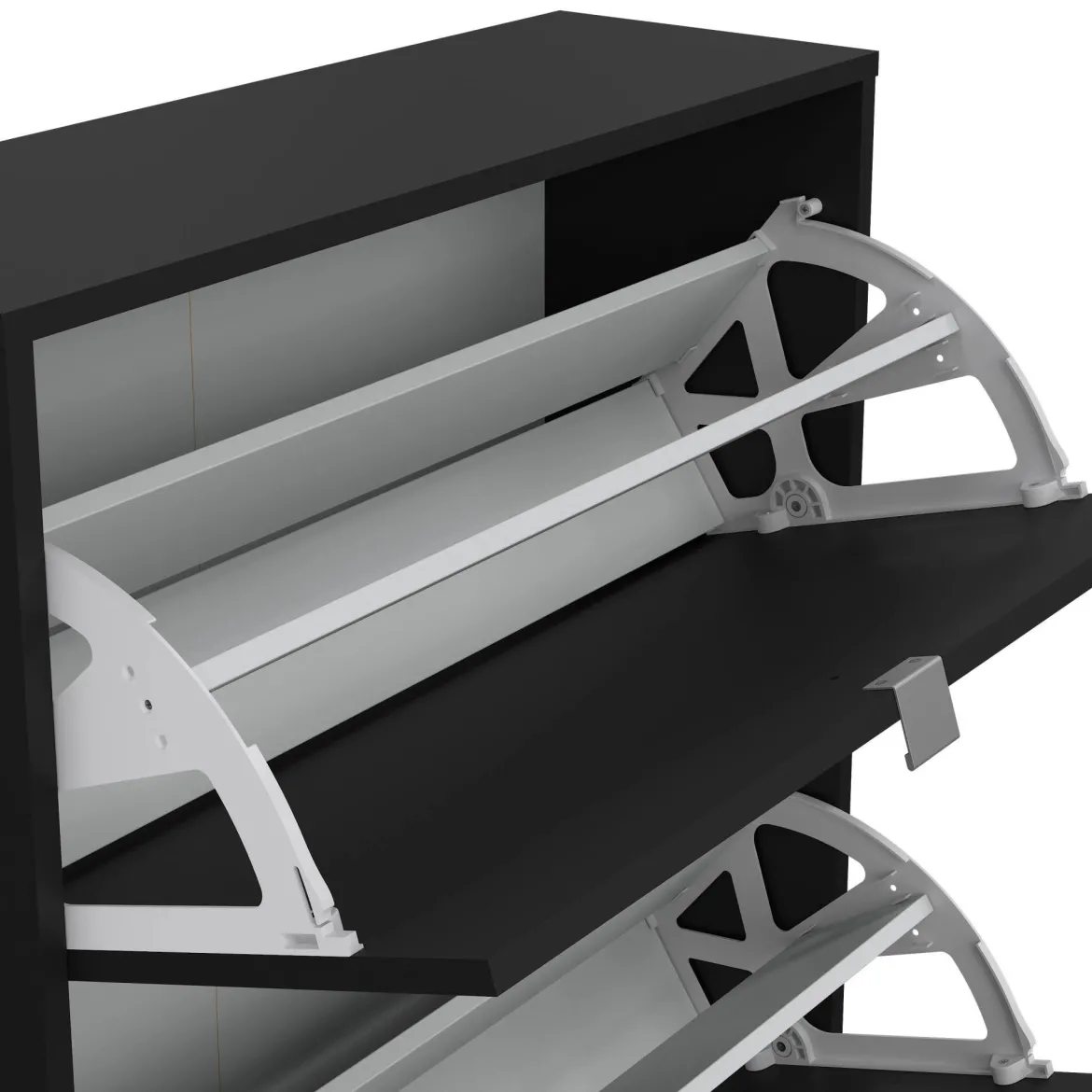 Porta scarpe 2 ante nera 70x85h cm - Larry