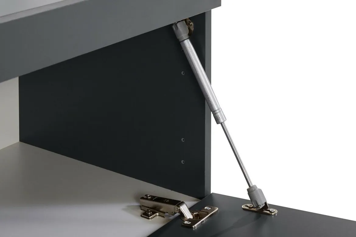 Porta TV antracite 220x40x35h cm 3 ante - Annett