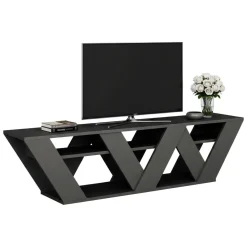 Porta TV antracite 158x30x40h cm in legno - Arcobaleno
