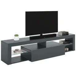 Porta TV antracite 200x40x35h cm in legno - Meti