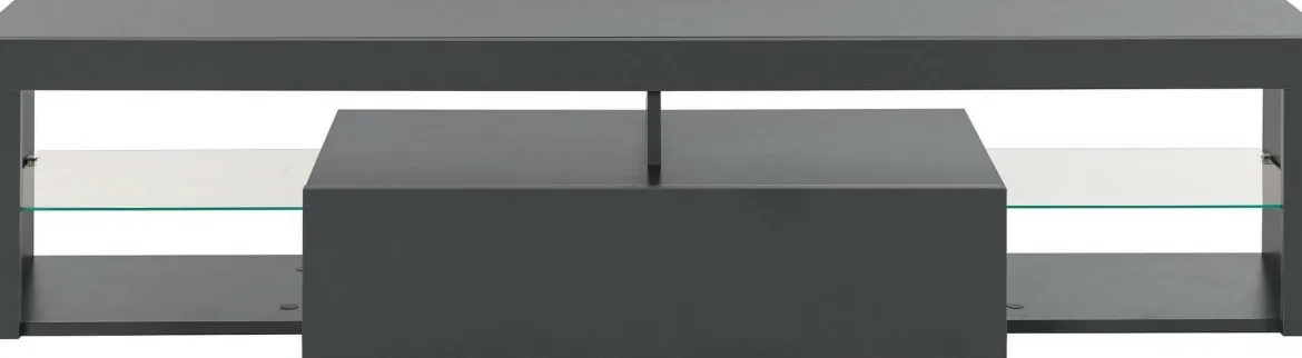 Porta TV antracite 200x40x35h cm in legno - Meti