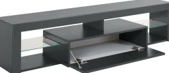 Porta TV antracite 200x40x35h cm in legno - Meti