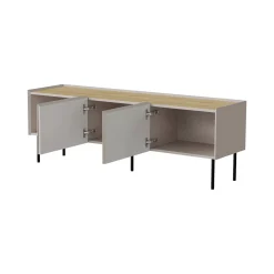 Porta TV beige e rovere 200x40x52h cm 4 ante - Scopa