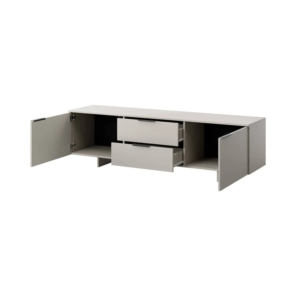 Porta TV beige 180x41x55h cm 2 ante e 2 cassetti - Cislago