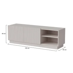 Porta TV beige 150x40x48h cm 2 ante - Finita