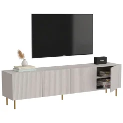 Porta TV beige 200x42x52h cm 4 ante - Varenna