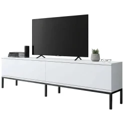 Porta TV bianco e nero 180x30x47h cm modulabile - Espero