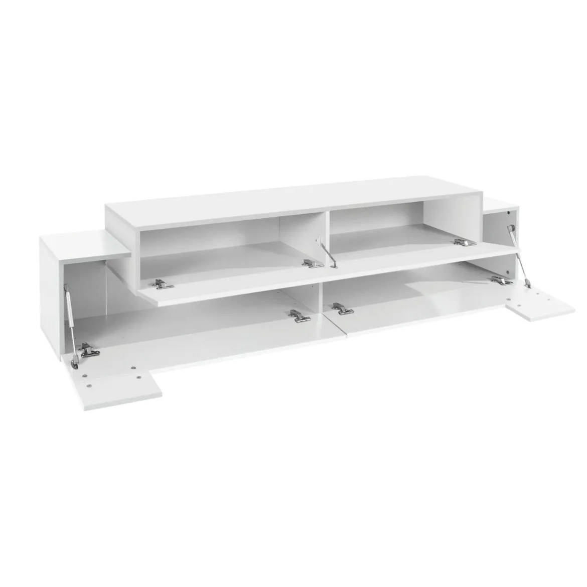 Porta TV bianco lucido 200x45x52h cm 3 ante - Arold