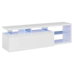 Porta TV bianco lucido 150x41x50h cm in legno - Amiuty