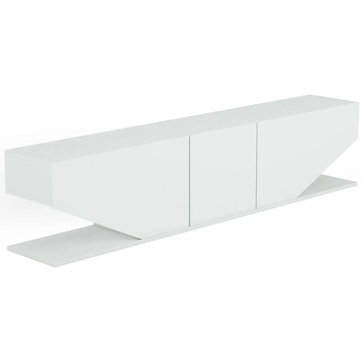 Porta TV bianco 180x30x40h cm 3 ante - Assorata