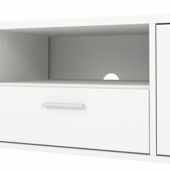Porta TV bianco 147x39x38h cm 2 ante e 1 cassetto - Charo