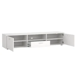 Porta TV bianco 177x39x38h cm 2 ante e 1 cassetto - Giaele
