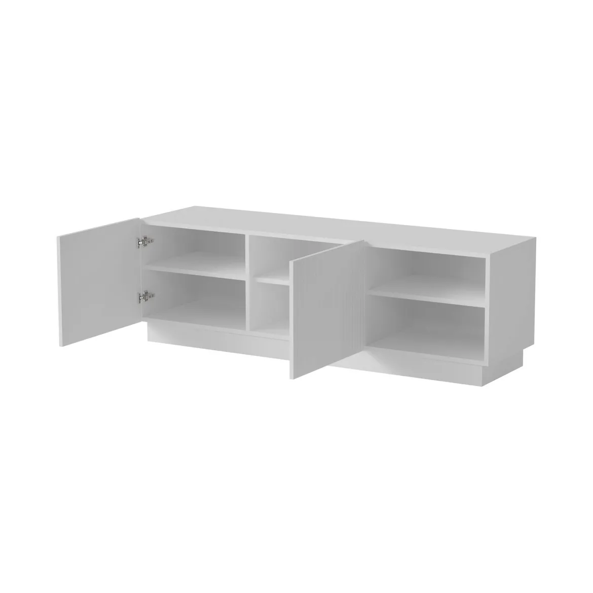 Porta TV bianco 150x40x48h cm 2 ante - Finita