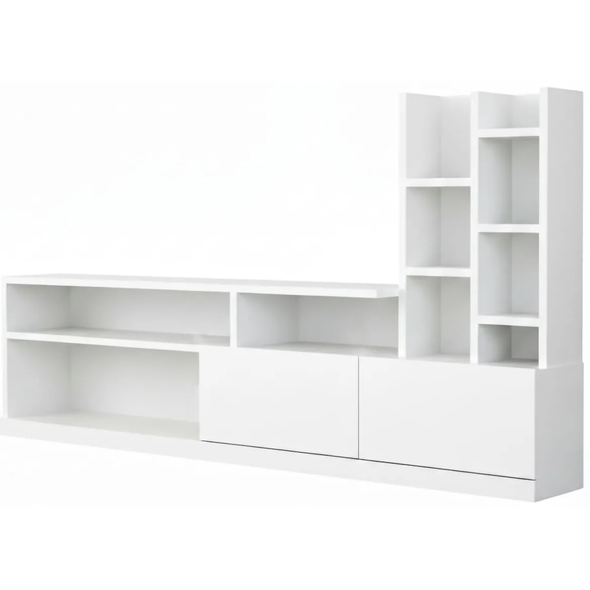 Porta TV bianco 164x25x91h cm 2 ante - Kristal