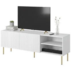 Porta TV bianco 150x42x52h cm 2 ante - Magnano