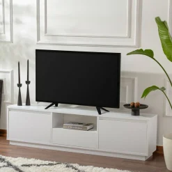 Porta TV bianco 160x29x42h cm 3 ante - Morrigan
