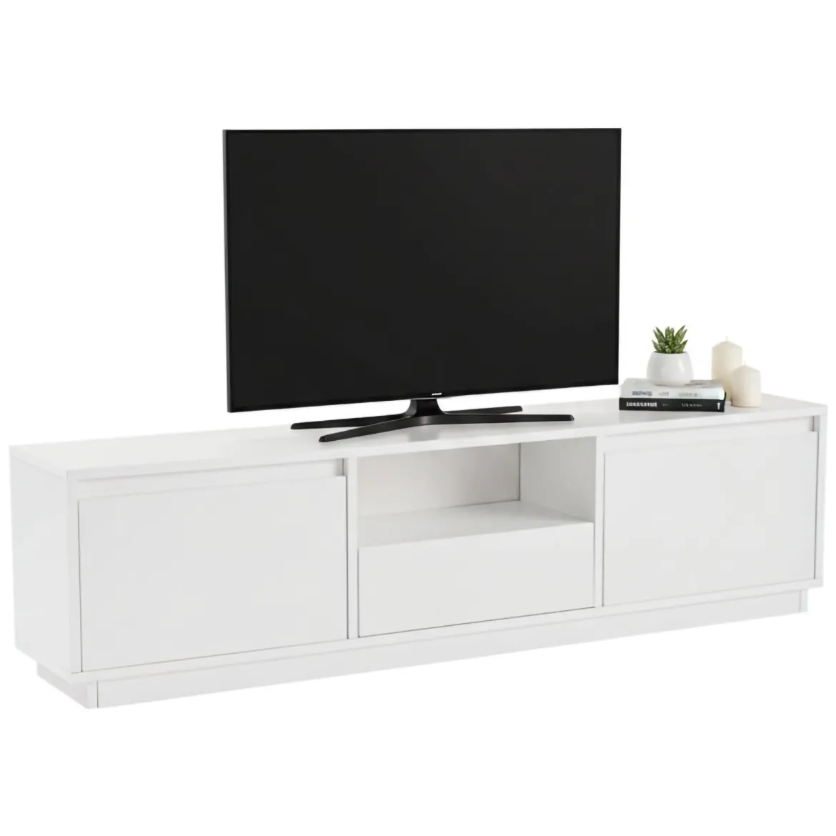 Porta TV bianco 160x29x42h cm 3 ante - Morrigan