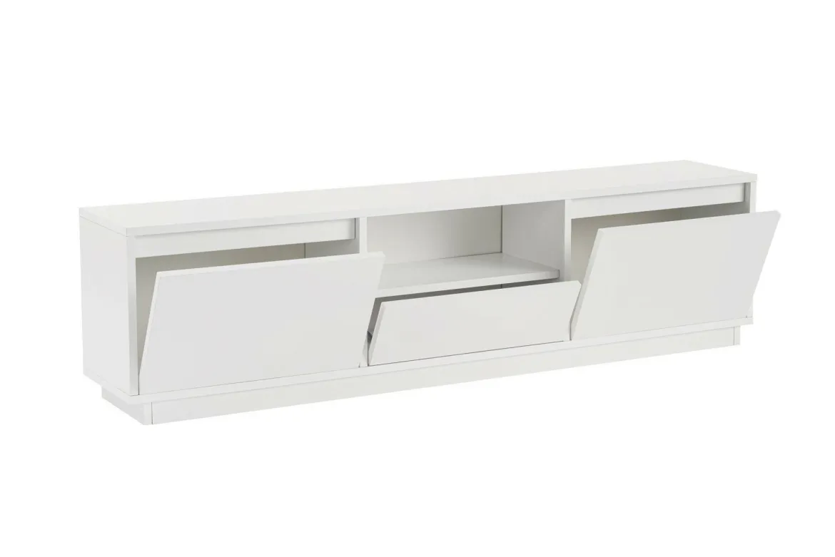 Porta TV bianco 160x29x42h cm 3 ante - Morrigan