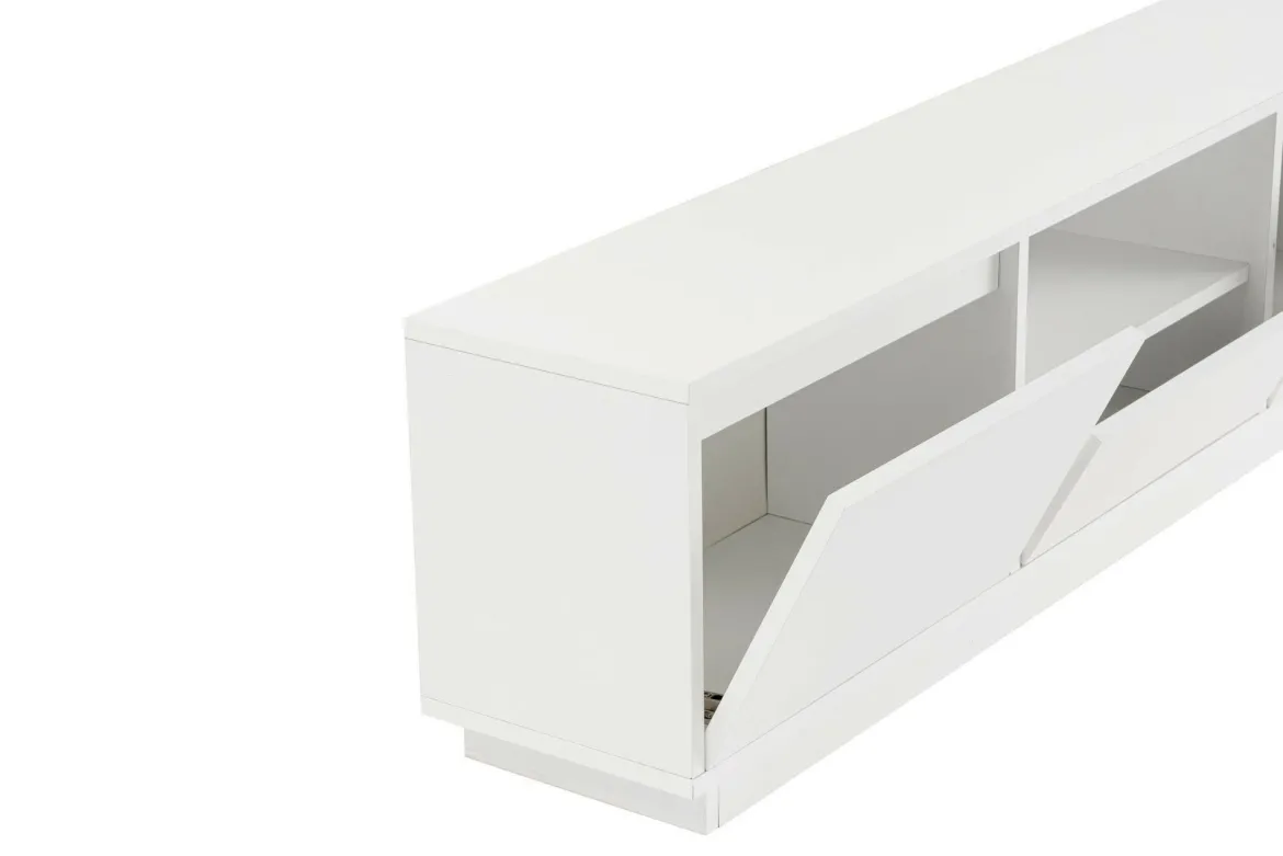 Porta TV bianco 160x29x42h cm 3 ante - Morrigan