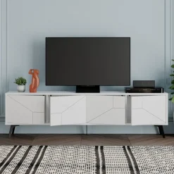Porta TV bianco 180x29x50h cm 4 ante - OlgadiKiev