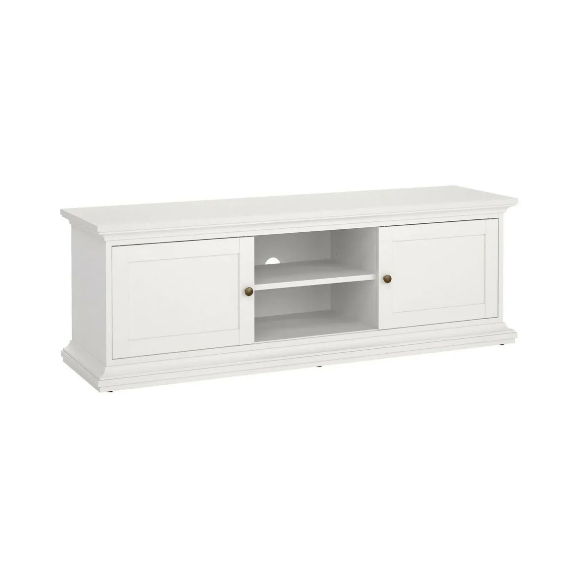 Porta TV bianco 149x41x50h cm 2 ante - Ziba