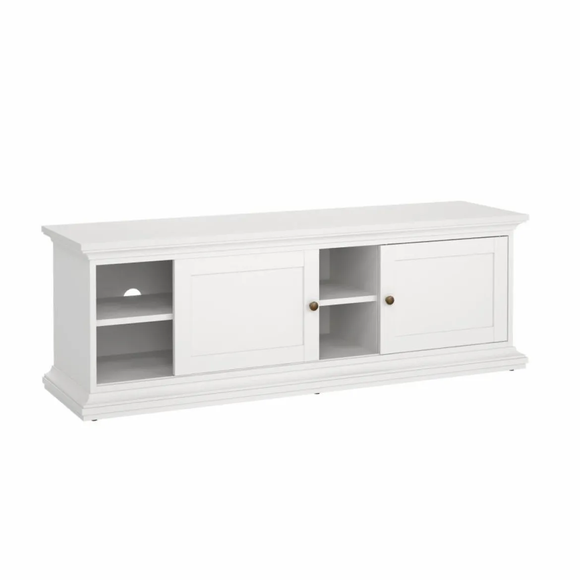 Porta TV bianco 149x41x50h cm 2 ante - Ziba