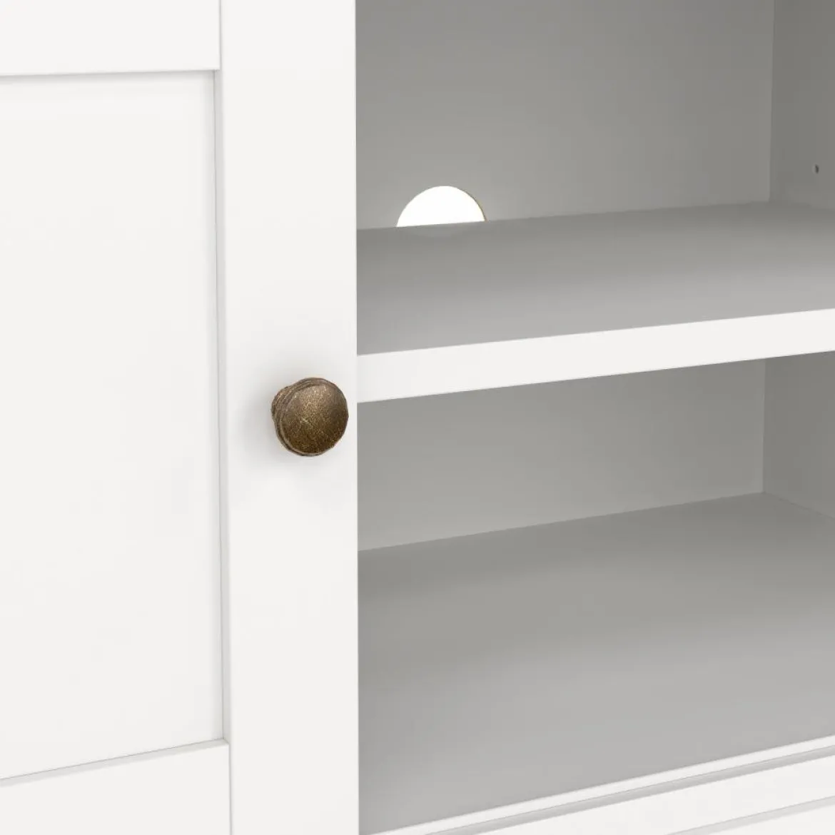 Porta TV bianco 149x41x50h cm 2 ante - Ziba