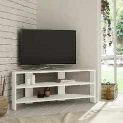 Porta TV bianco 120x35x45h cm in legno - Winifred