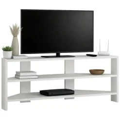 Porta TV bianco 120x35x45h cm in legno - Winifred