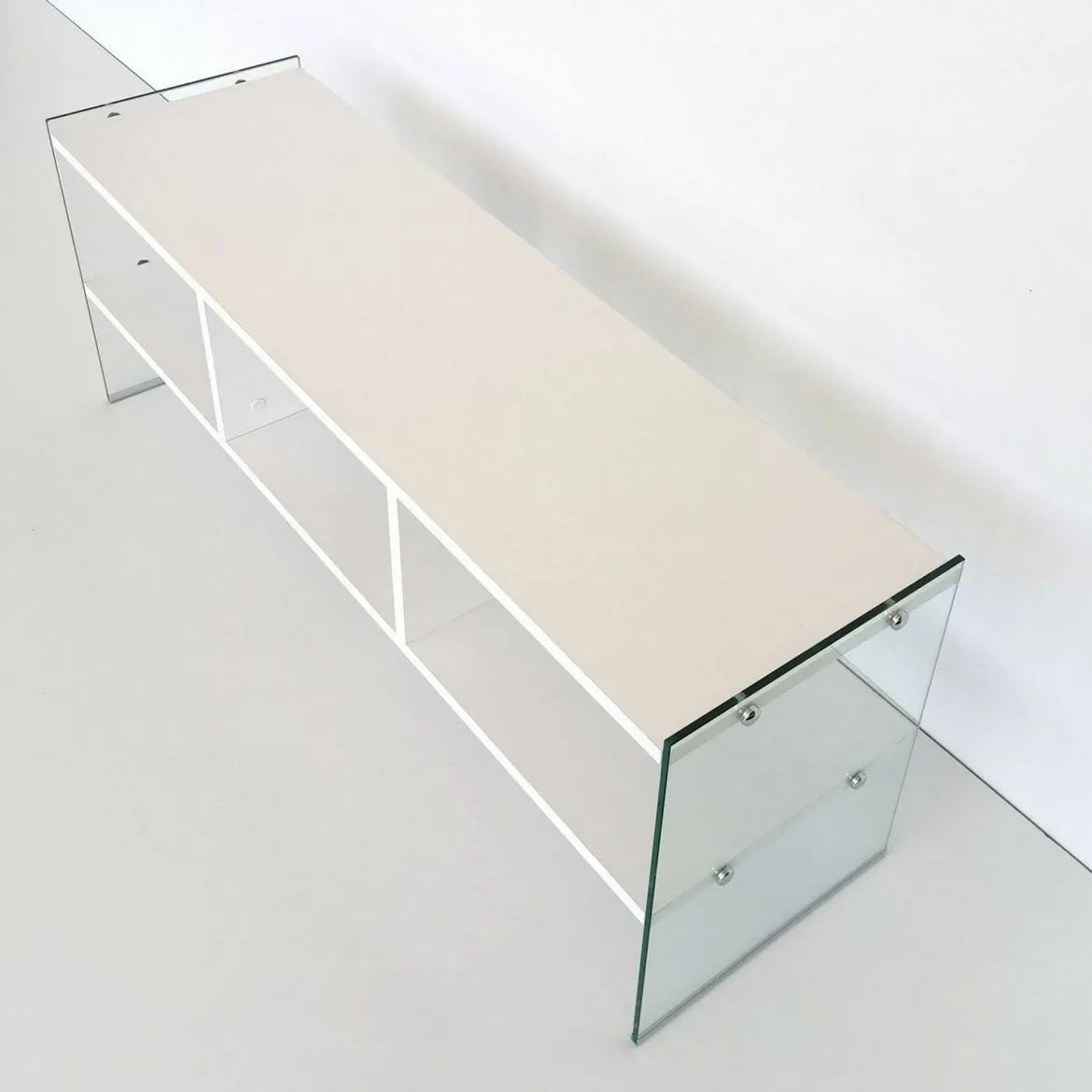 Porta TV bianco 120x35x45h cm in legno - Winifred