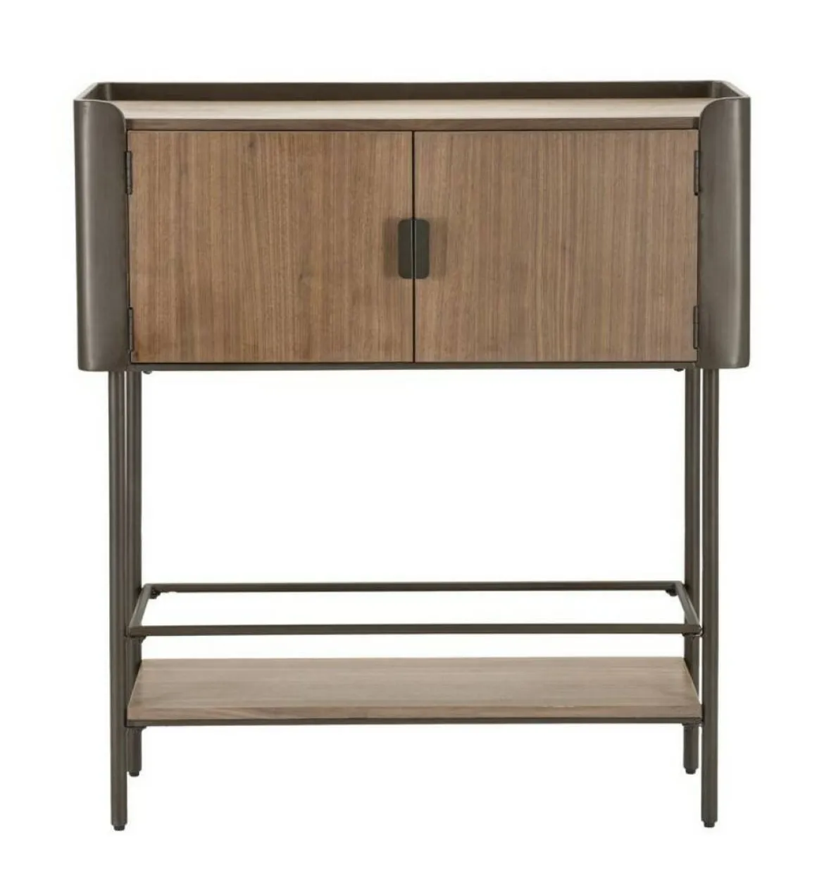 Porta TV grigio e marrone 100x42x110h cm 2 ante - Quilt