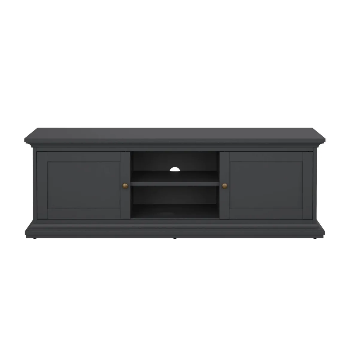 Porta TV grigio 149x41x50h cm 2 ante - Ziba