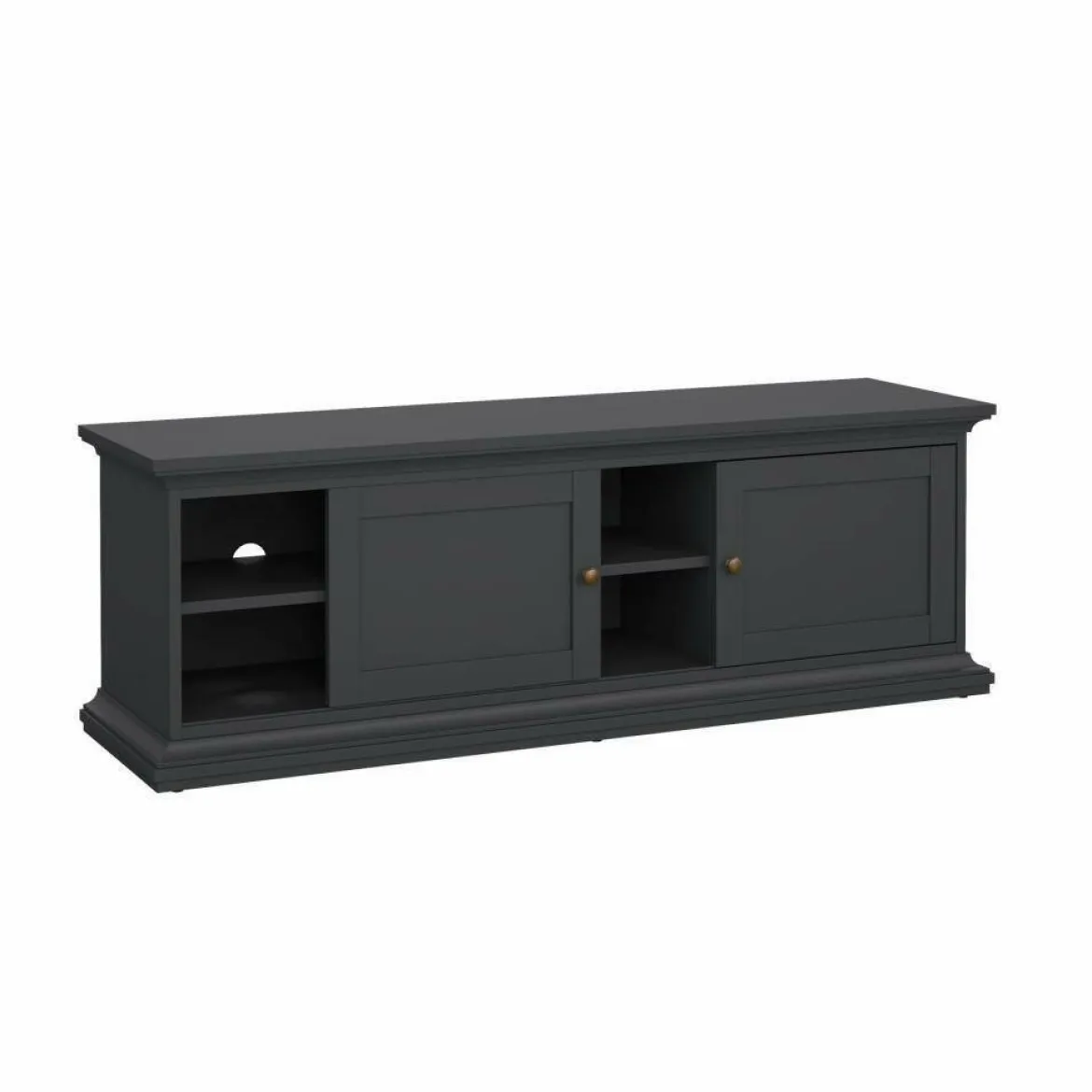 Porta TV grigio 149x41x50h cm 2 ante - Ziba