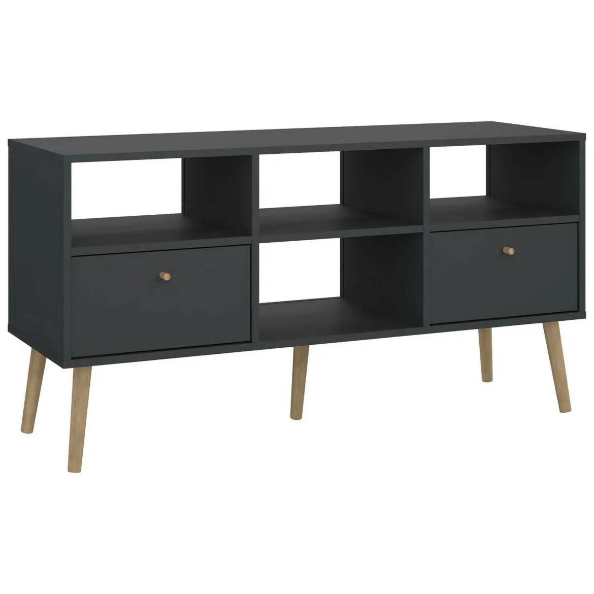 Porta TV grigio 117x39x60h cm in legno - Conte