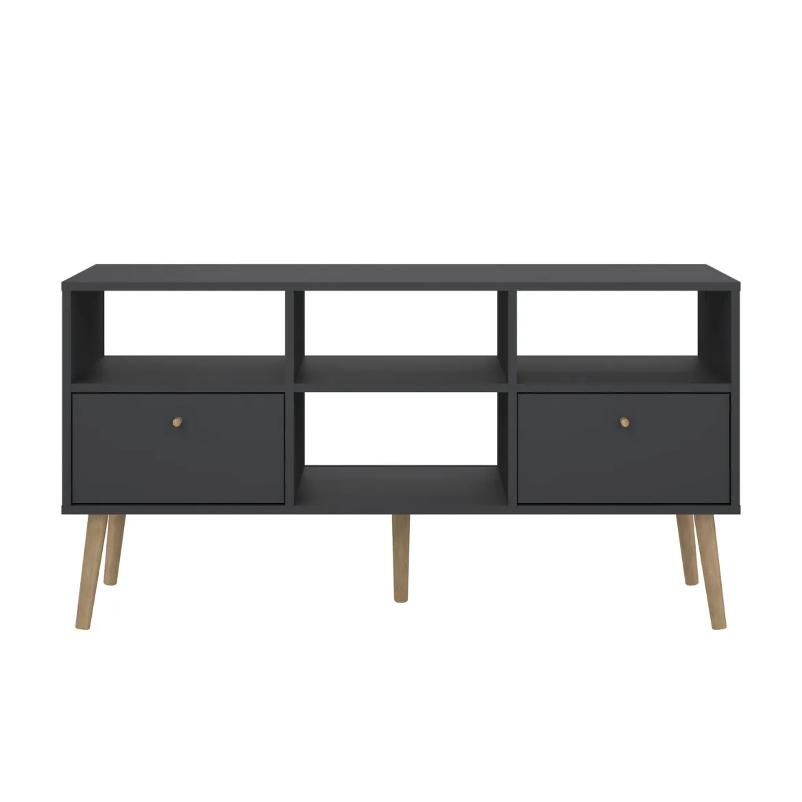 Porta TV grigio 117x39x60h cm in legno - Conte