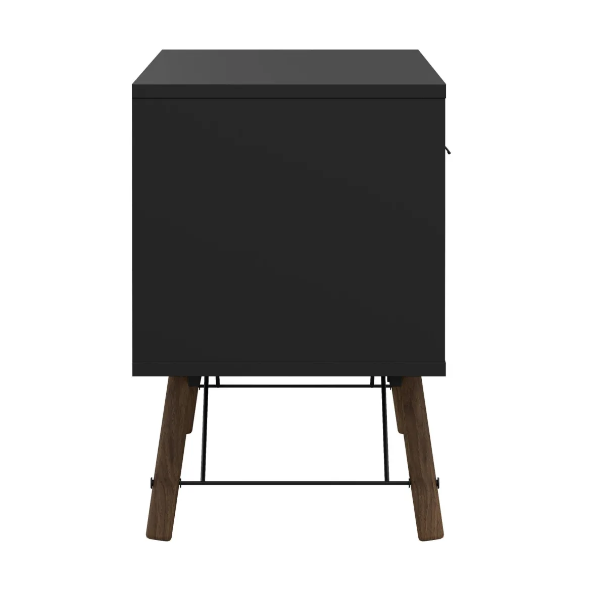 Porta TV nero,noce 155x48x48h cm in legno - Rosata