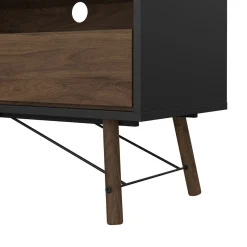 Porta TV nero,noce 155x48x48h cm in legno - Rosata