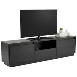 Porta TV nero 160x29x42h cm 3 ante - Morrigan