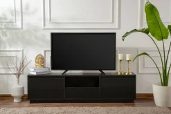 Porta TV nero 160x29x42h cm 3 ante - Morrigan