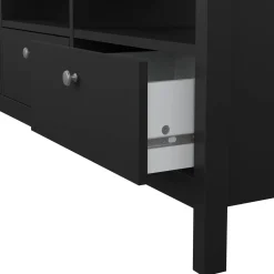 Porta TV nero 151x38x54h cm in legno - Astana
