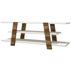 Porta TV noce e bianco 120x33x42h cm in legno - Bellagio