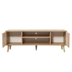 Porta TV quercia e multicolore 140x40x50h cm 2 ante - Enrica