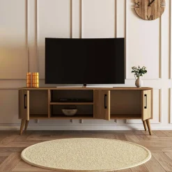 Porta TV quercia 150x34x52h cm 3 ante - Brugine