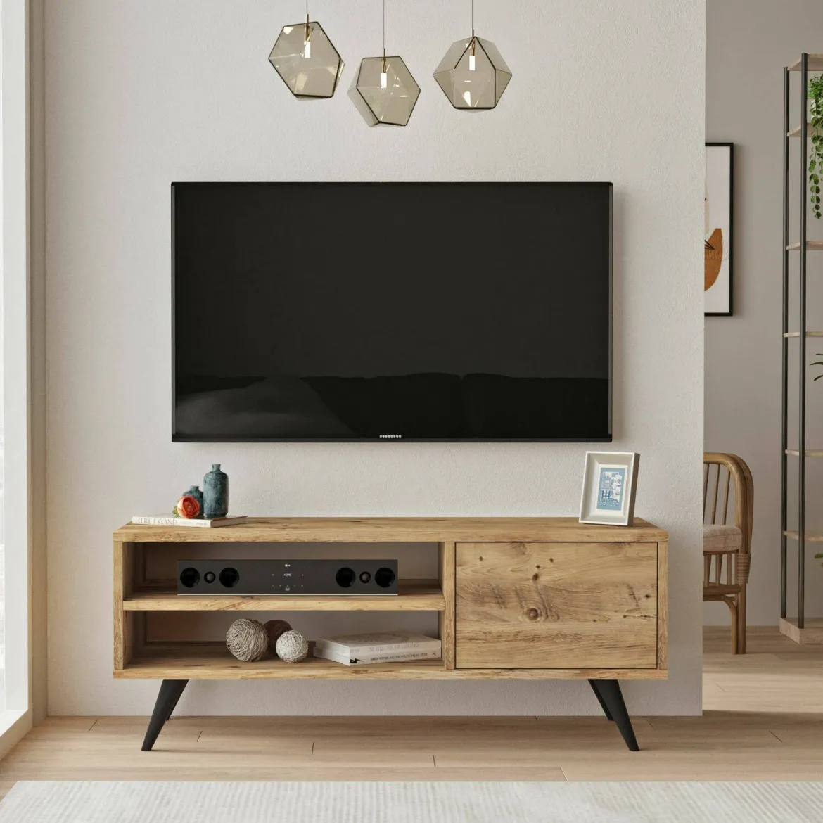 Porta TV quercia 110x40x44h cm 2 ante - Max